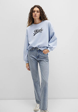 Mavi Logo Baskılı Mavi Sweatshirt 1S10419-70813