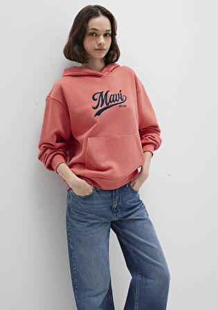 Mavi Logo Baskılı Pembe Sweatshirt 1S10420-71076