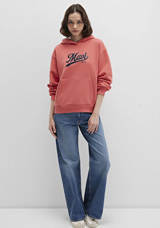 Mavi Logo Baskılı Pembe Sweatshirt 1S10420-71076