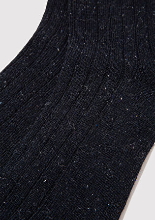 Yün Karışımlı Siyah Bot Çorabı 0912000-900