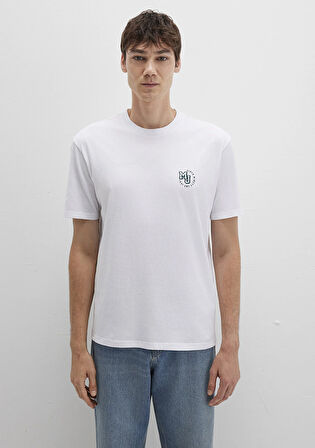 MJ Baskılı Beyaz Tişört 0612839-620