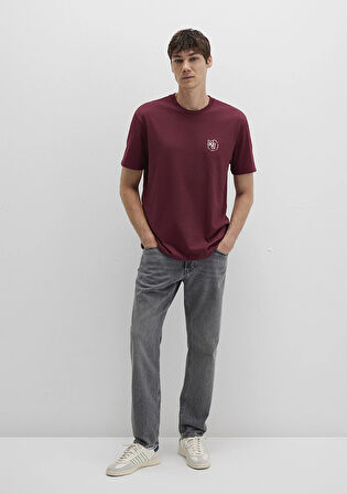 MJ Baskılı Bordo Tişört 0612839-70394