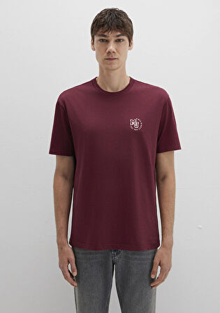 MJ Baskılı Bordo Tişört 0612839-70394