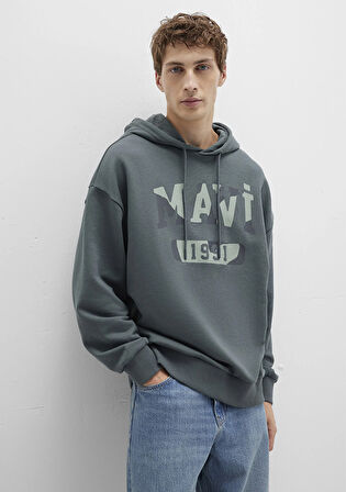 Mavi Baskılı Yeşil Sweatshirt 0S10301-71598