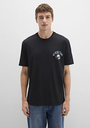 Kurukafa Baskılı Siyah Tişört 0612842-900