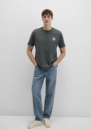 Mavi Logo Baskılı Yeşil Tişört 0613014-71598