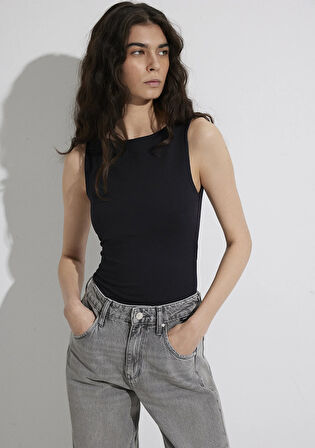 Siyah Poliamid Tişört 1613497-900