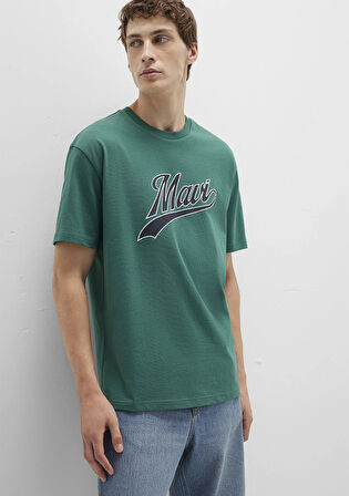 Mavi Logo Baskılı Yeşil Tişört 0613023-71874