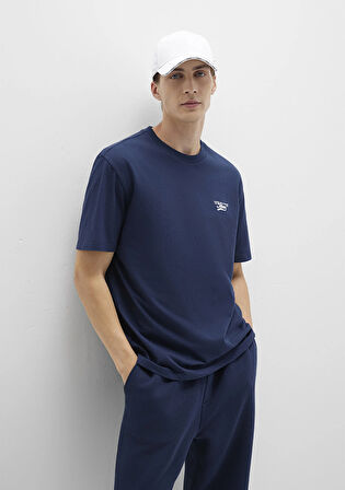 Mavi Baskılı Lacivert Tişört 0612840-70497