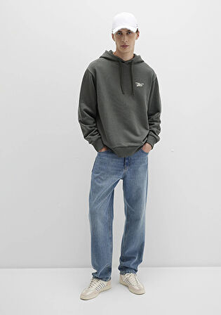 Mavi Logo Baskılı Kapüşonlu Yeşil Sweatshirt 0S10468-71598