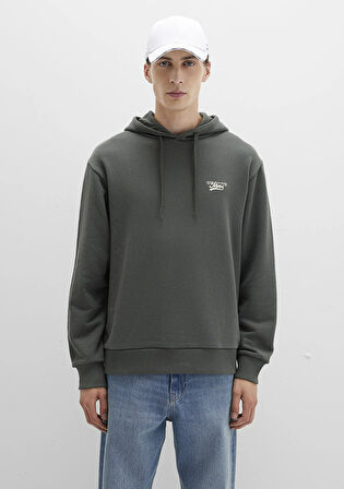 Mavi Logo Baskılı Kapüşonlu Yeşil Sweatshirt 0S10468-71598