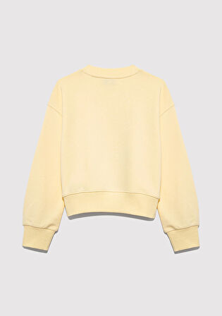 Mavi Baskılı Sarı Sweatshirt 7S10127-84571