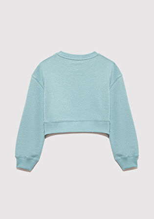 Mavi Logo Baskılı Yeşil Sweatshirt 7S10126-71748