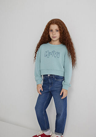 Mavi Logo Baskılı Yeşil Sweatshirt 7S10126-71748