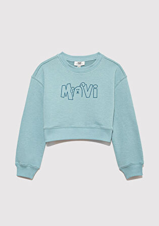 Mavi Logo Baskılı Yeşil Sweatshirt 7S10126-71748