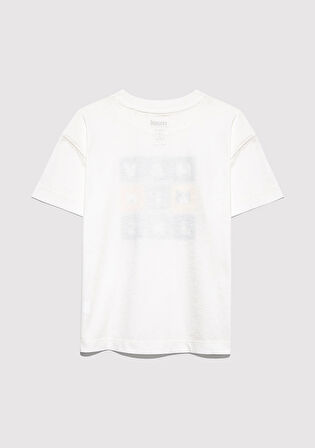 Mavi Jeans Baskılı Ekru Tişört 7610366-70057