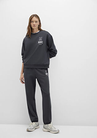 Mavi Logo Baskılı Antrasit Eşofman Altı 1010801-70087