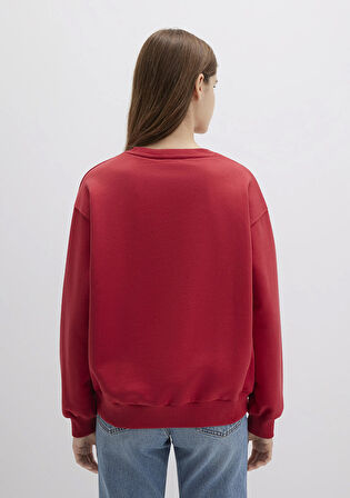 Mavi Logo Baskılı Kırmızı Sweatshirt 1S10381-80638