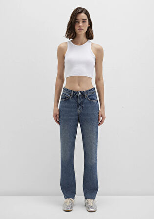 New York Classic Denim Puslu Koyu Mavi Jean Pantolon 101441-88581