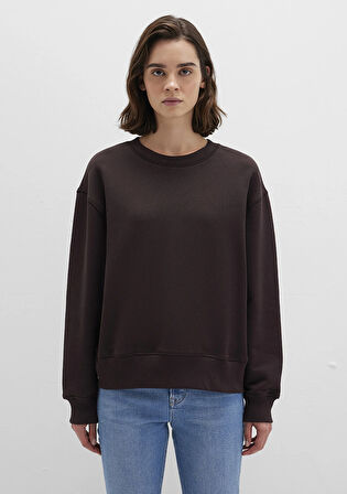 Bisiklet Yaka Kahverengi Sweatshirt 1S10390-70240