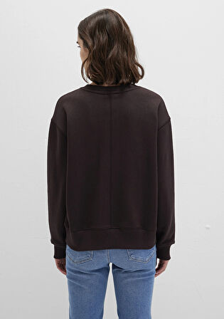 Bisiklet Yaka Kahverengi Sweatshirt 1S10390-70240