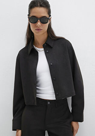 Suni Süet Siyah Gömlek 1211278-900