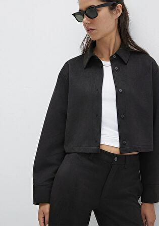Suni Süet Siyah Gömlek 1211278-900