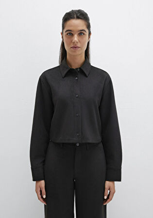 Suni Süet Siyah Gömlek 1211278-900