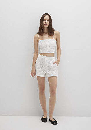 Ekru Şort 1410236-70057
