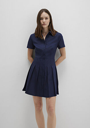 Lacivert Mini Elbise 1310762-82318