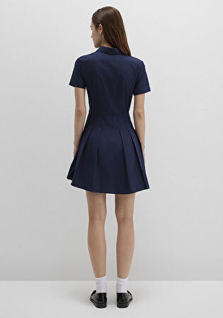 Lacivert Mini Elbise 1310762-82318