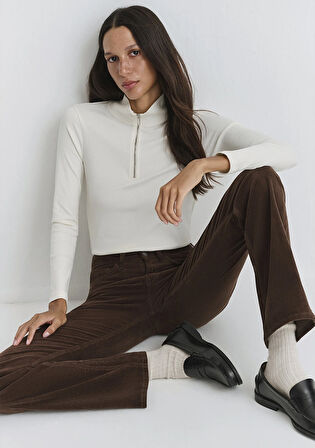 Maria Kahverengi Kadife Pantolon 101225-91316