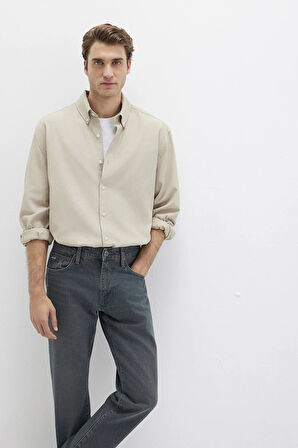 Mavi Erkek Uzun Kollu Pamuklu Gömlek M0211751 Bej