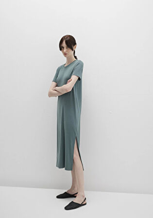 Yeşil Midi Elbise 1310777-71917