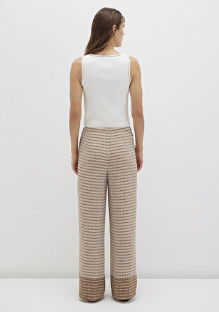 Etnik Baskılı Bej Pantolon 1011123-91009