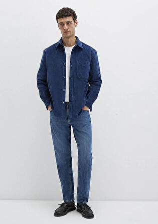 Lacivert Kadife Gömlek 0211749-80925