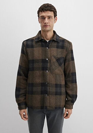 Yün Karışımlı Kareli Ceket 0110749-91230