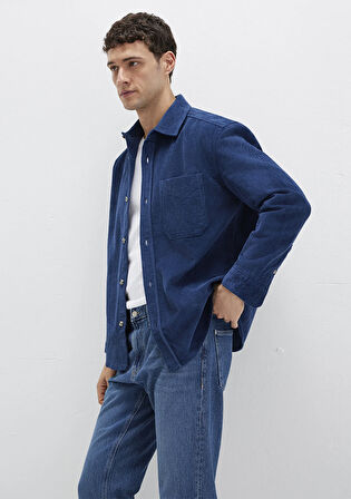 Lacivert Kadife Gömlek 0211749-80925