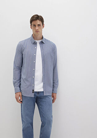 Çizgili Mavi Gömlek 0211404-91333