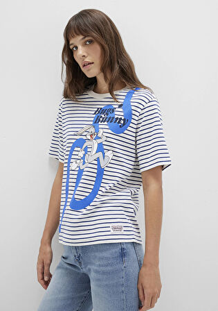 Bugs Bunny Baskılı Mavi Tişört 1613668-86676