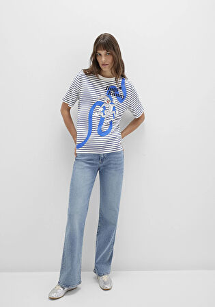 Bugs Bunny Baskılı Mavi Tişört 1613668-86676