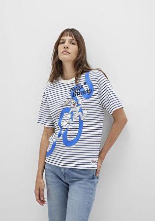 Bugs Bunny Baskılı Mavi Tişört 1613668-86676