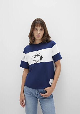 Snoopy Baskılı Lacivert Tişört 1613671-70491