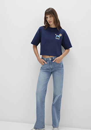 Hogwarts Baskılı Lacivert Tişört 1613674-70488