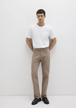 Lisbon Kahverengi Denim Gabardin Pantolon 0010039-90681