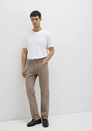 Lisbon Kahverengi Denim Gabardin Pantolon 0010039-90681