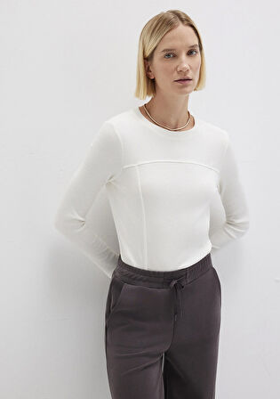 Ekru Uzun Kollu Tişört 1613625-80194