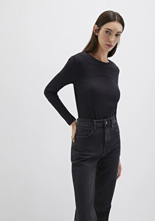 Siyah Uzun Kollu Tişört 1613625-900