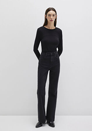 Siyah Uzun Kollu Tişört 1613625-900