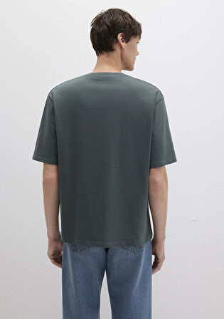 Mavi Baskılı Yeşil Tişört 0613093-71598